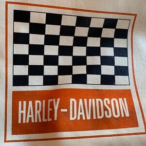 Vintage Harley Davidson Drawstring Bag 20.5”W 18.5”H